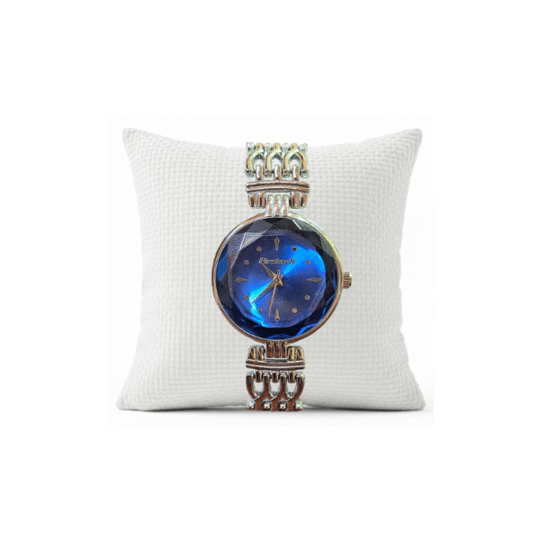 Firstech Quartz Analog Blue Round Dial Silver Metal Strap Watch For Women - FIRSTECH-LWCH-BLUE-SILVER-08