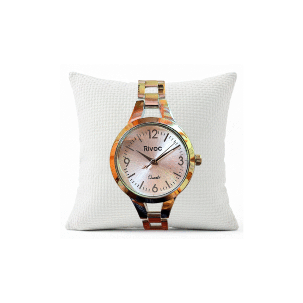 Rivoc Quartz Analog Silver Round Dial Metal Strap Watch For Women - RIVOC-LWCH-SILVER-SILVER-01