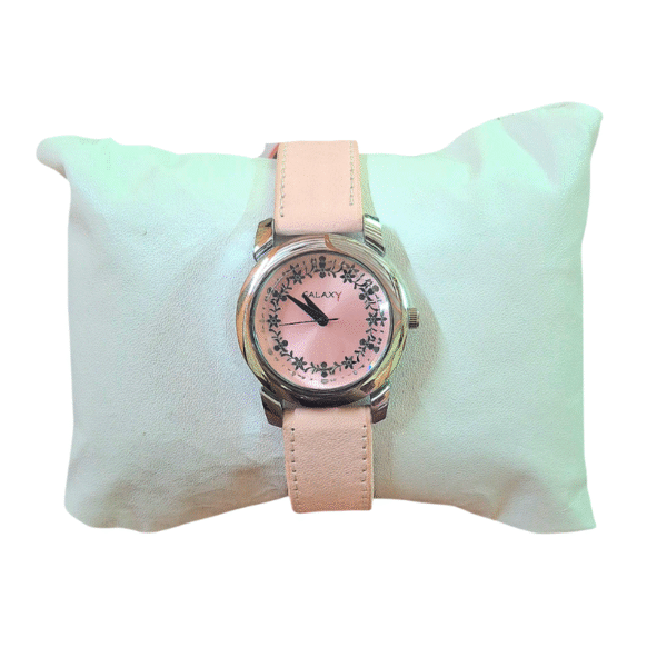 Galaxy Quartz Analog Pink Round Dial Pink Leather Strap Watch For Women - GALAXY-LWL-PINK-PINK-56