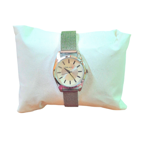 Galaxy Quartz Analog Silver Round Dial Silver Metal Strap Watch For Women - GALAXY-LWCH-SILVER-SILVER-46