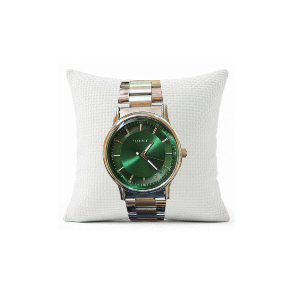 Legacy Quartz Analog Green Round Dial Silver Metal Strap Men Watch - LEGACY-GWCH-GREEN-60-SILVER-31