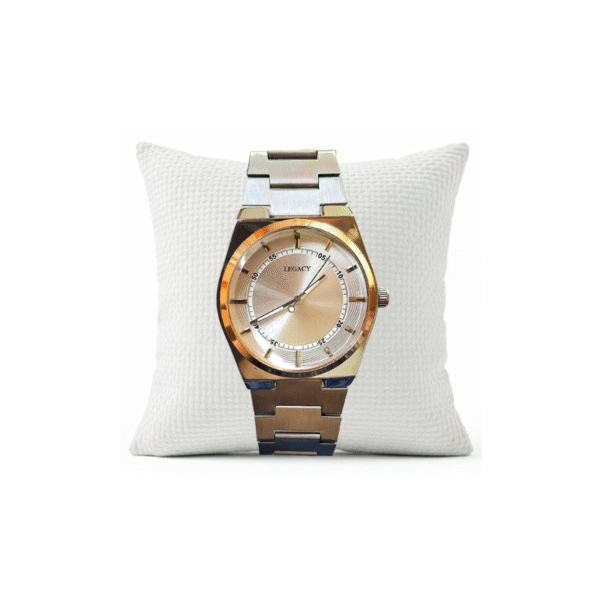 Legacy Quartz Analog White Round Dial Silver Metal Strap Men Watch - LEGACY-GWCH-WHITE-SILVER-25