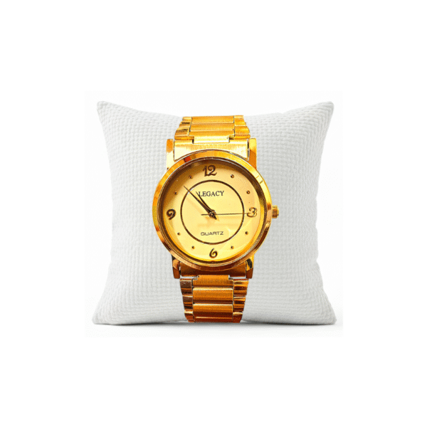 Legacy Quartz Analog Gold Round Dial Gold Metal Strap Watch For Women - LEGACY-LWCH-GOLD-GOLD-L-21