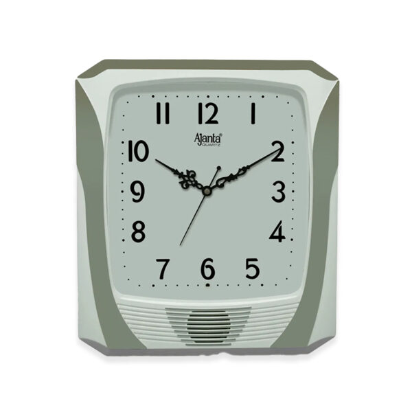 Ajanta Plain Musical Quartz Wall Clock (White) - M.NO.857
