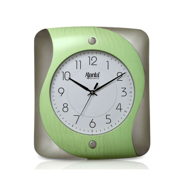 Ajanta Fancy Wall Clock - Parrot Green with White Dial - M.NO.1837